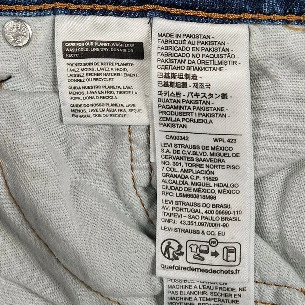 Levis 505 Jeans Mens 40x30 Blue Regular Straight Leg‎ Stretch Denim NEW